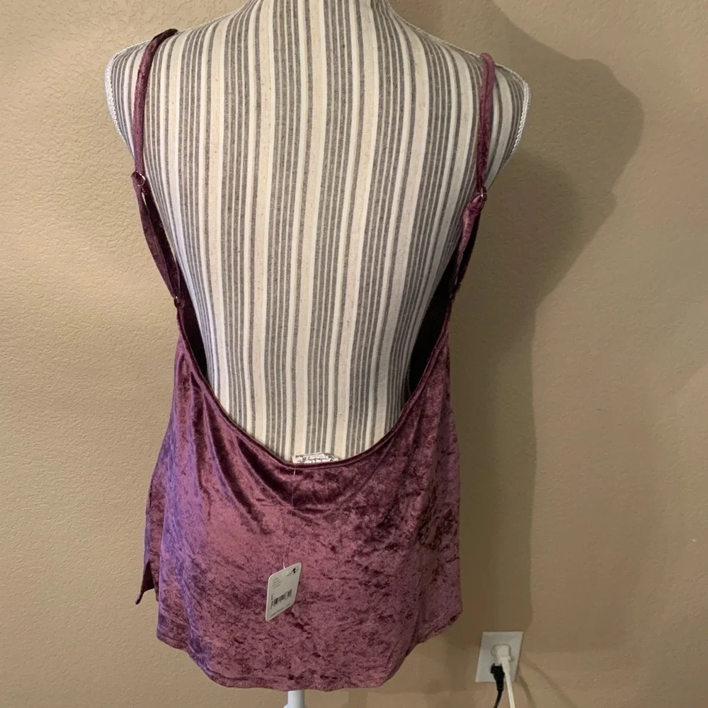 NWT Free People Velvet Tunic Large Fig Jam Intimately Free Pple All Night Cami